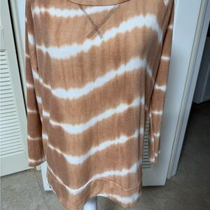 BiBi tie dye terra cotta color long sleeve tee